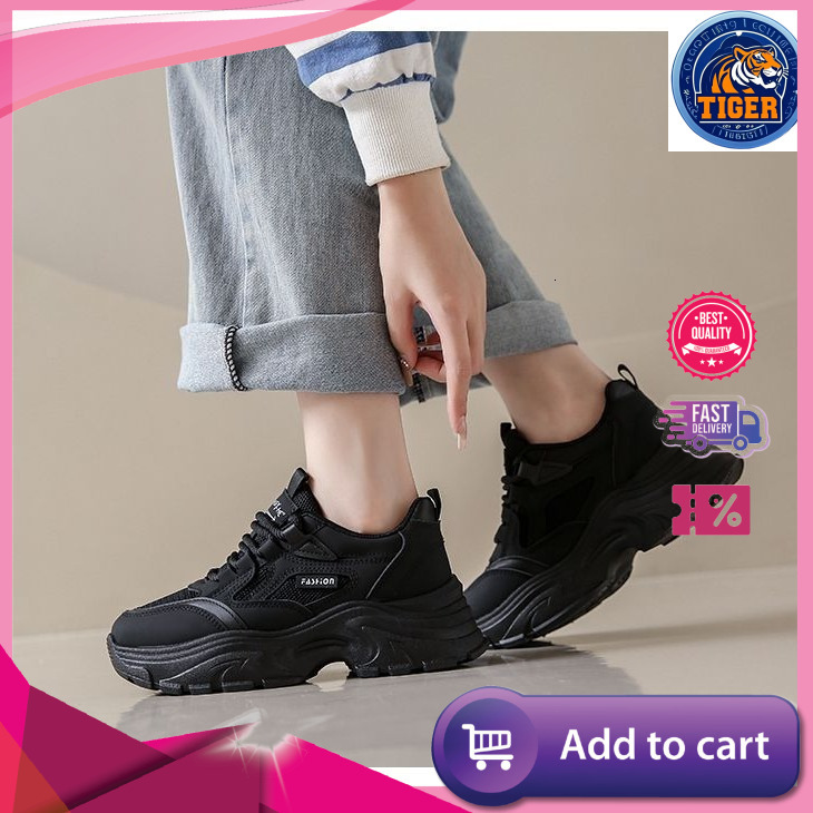 Ddmytiger Stepping On Poop Feeling Black Sports In Spring New Versatile Dad Shoes Anti Slip Work For Women Outdoor Shoes