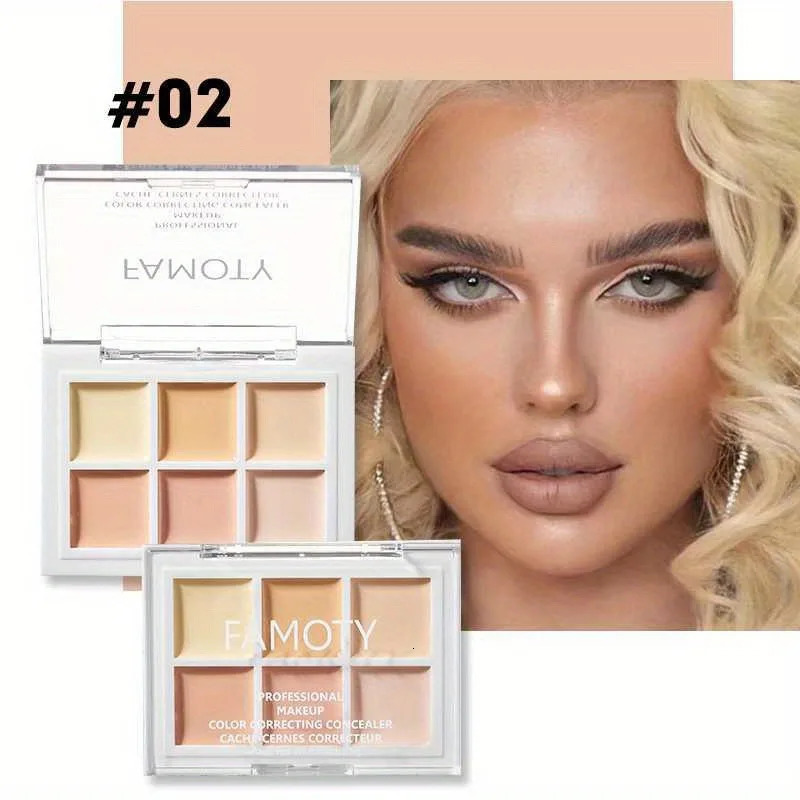 Six Colors Concealer Long-Lasting Concealer Waterproof Concealer Palette Non-Peeling Contour Pal Concealer 250512