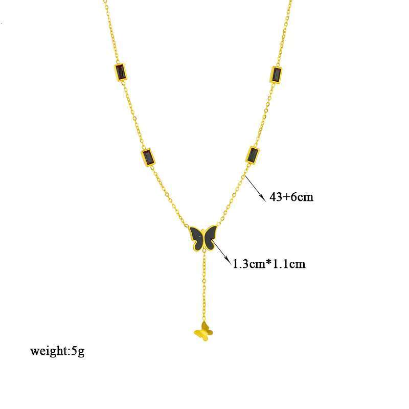 New Design Fashion Accessories Women's Gift Stainless Steel Chain Butterfly Pendant Necklace