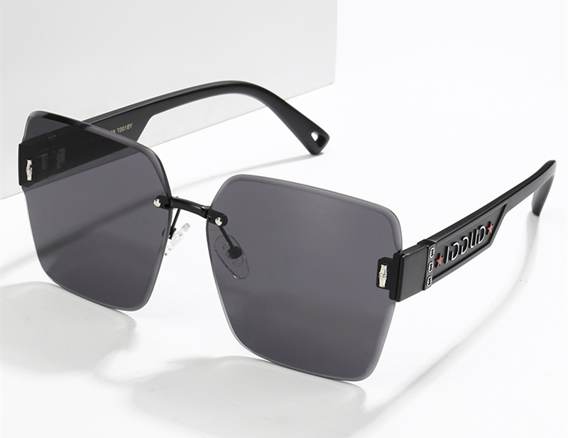 Designer sunglasses Free shipping 2025 new fashionable commuting high-end texture frameless polarized sunglasses