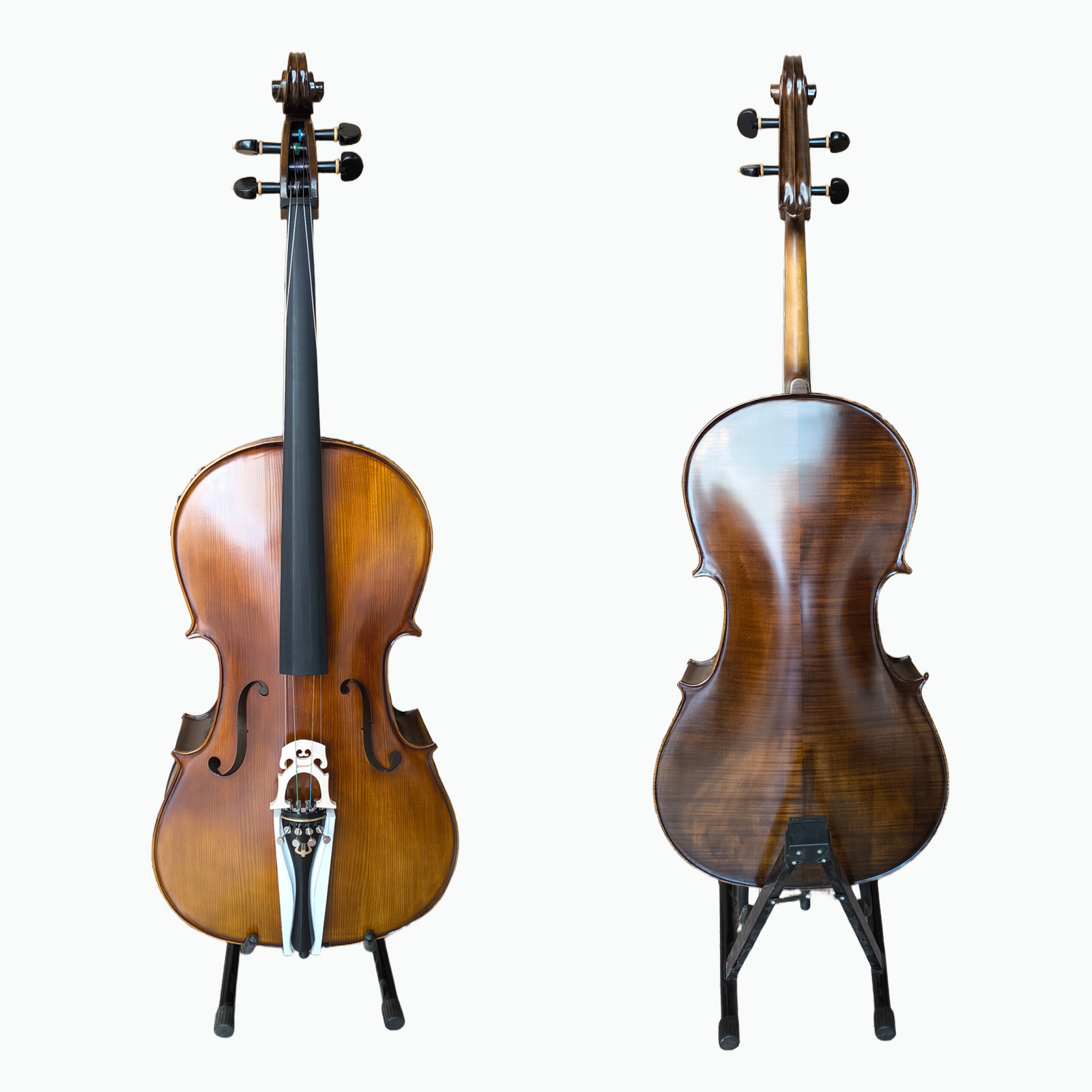 Handcrafted Solid Wood Cello - Natural Grain Beauty & Exceptional Tone
