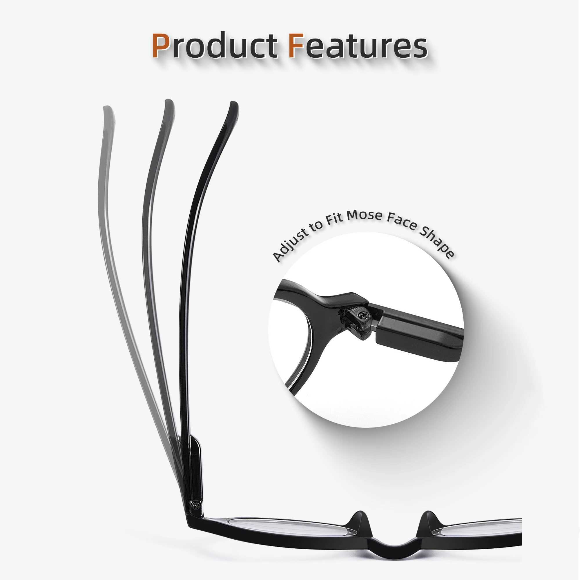 JM Round Reading Glasses Spring Hinge Readers Men Women Reading Glasses W250513
