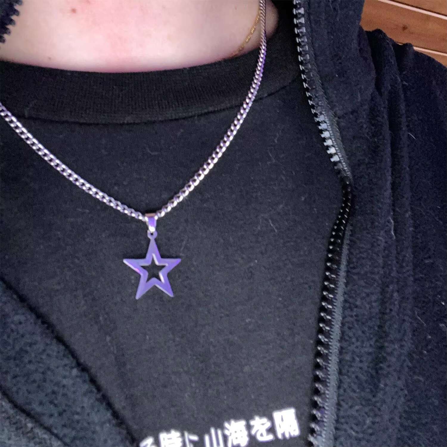 Korean Fashion Star Pendant Necklace Punk Aesthetics Women's Gothic Jewelry Y2K Rock Accessories