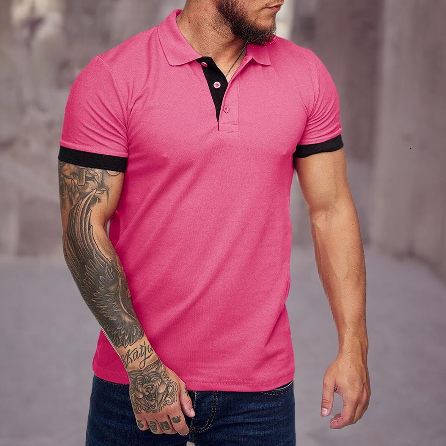 Mens Polo shirt Men's Short Sleeve Casual Slim Fit Polo Shirts Basic Designed Classic Cut Cotton Shirts Polos shirts tshirt Casual tops summer cl