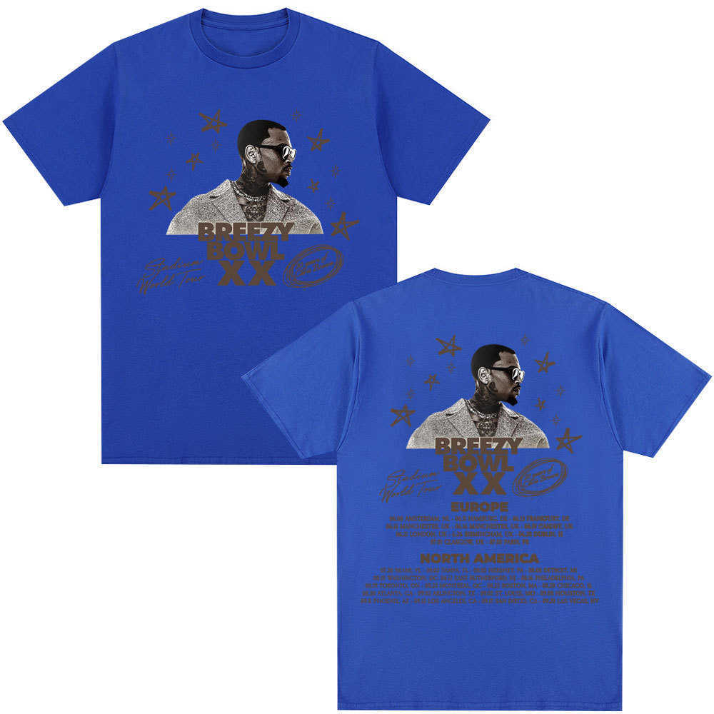Chris Brown Breezy Bowl XX 2025 Tour Tank Top Mens Summer Casual Sleeveless T-shirt Fan Gift TopXJ250409