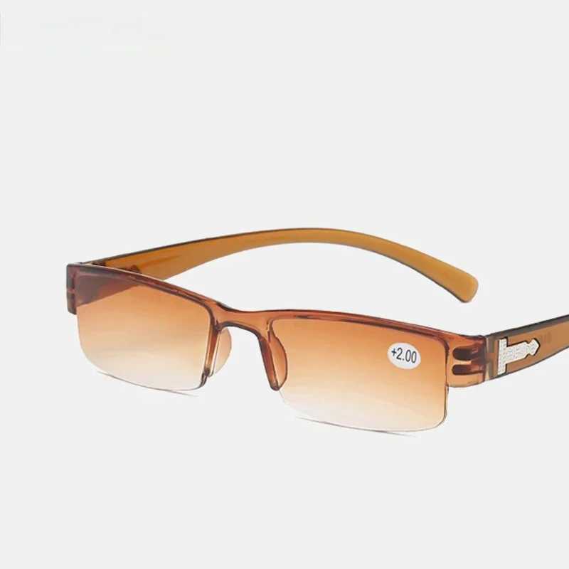 Korean Fashion Reading Glasses Men Women Clear Lens Half Frame Presbyopic Eyewear 1.0 1.5 2.0 2.5 3.0 3.5 4.0 for Reader W250513
