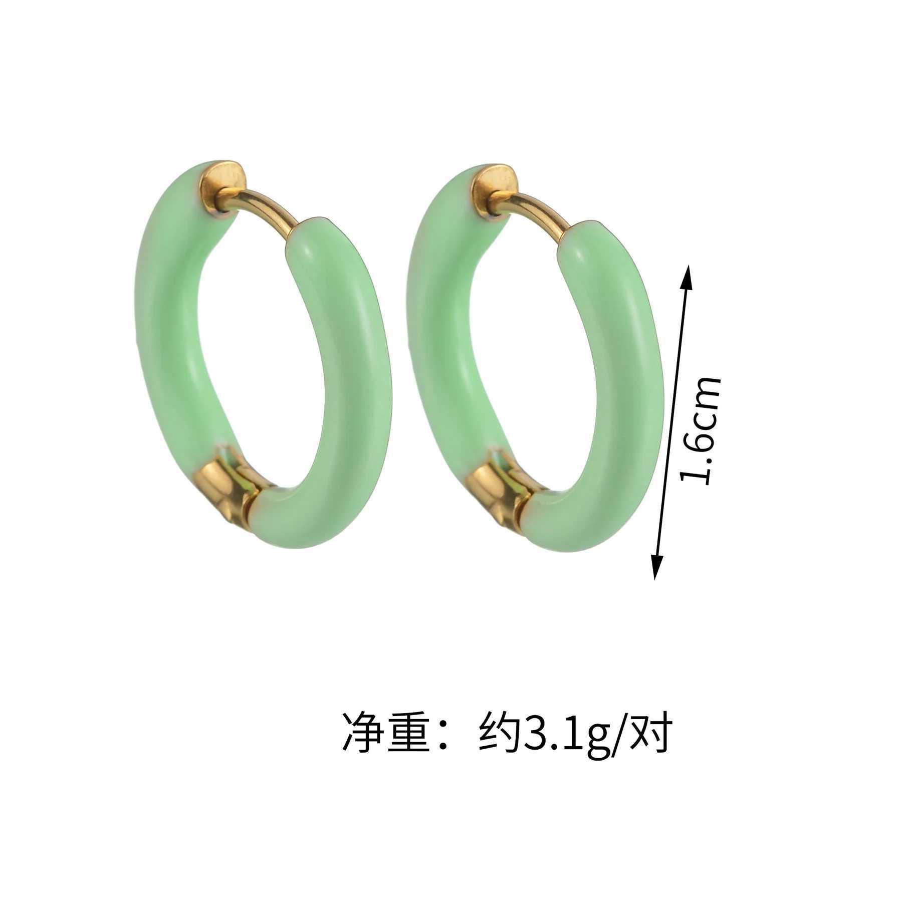 Summer Fresh Candy Colored Round Ear Rings For Women Simple Japanese Style Earrings Fashion Sweet Girl Jewelry Accessories Gifts Y250510