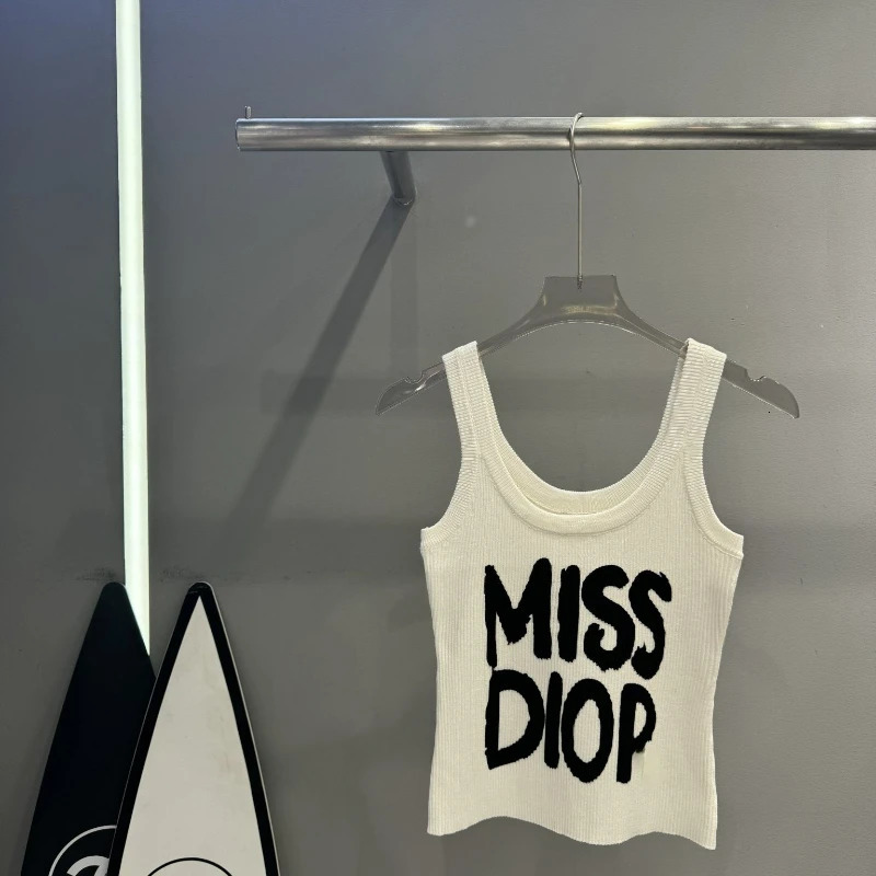 Fashion y Official Top Womens Pure Cotton Vest Summer Slim Fit Street Printed Short Sports and Leisure 250513