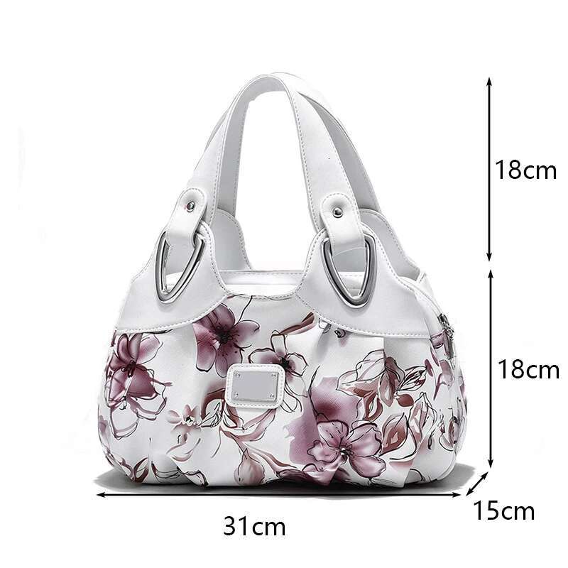 Flower Design Top-handle Ladies Handbag Women Shoulder Bags PU Leather Messenger Purse Bag Female Tote sac a main