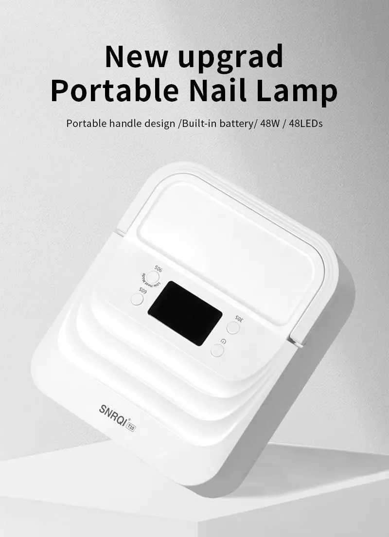 SNRQI New Arrival Professional OEM 48W High Power Wholesale Nail Dryer Light Portable UV LED Nail Lamp W250513 - view 3