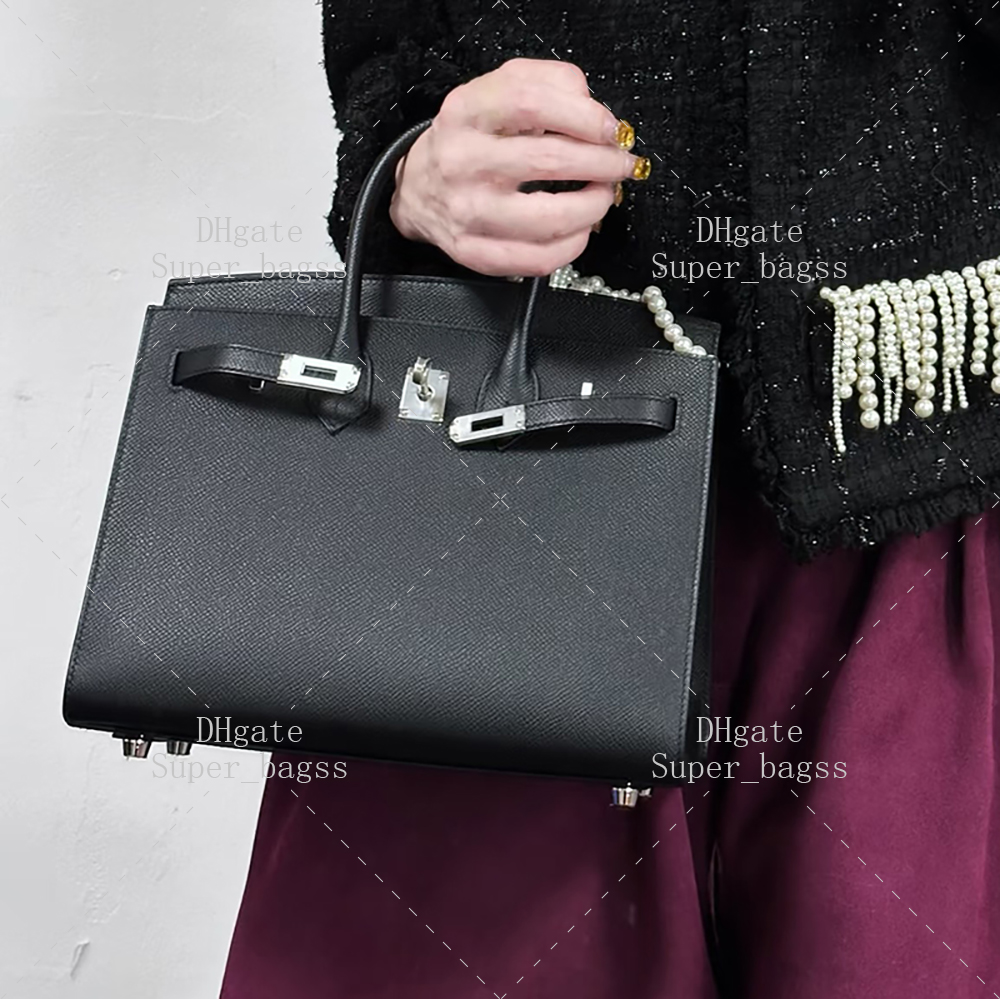 Luxurious Epsom Leather Shoulder Handbag 30CM Handcrafted Designer Tote Bag for Women - With Box HH002-1