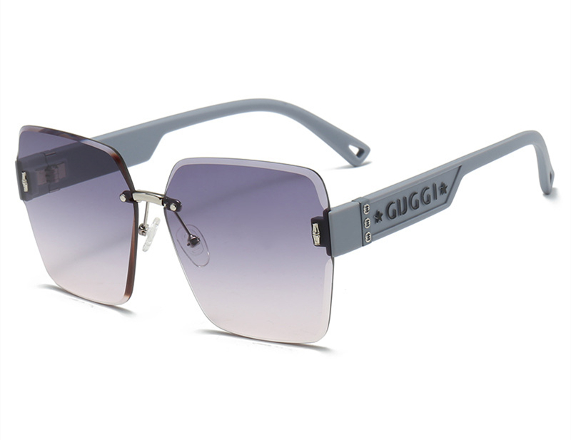 Designer sunglasses Free shipping 2025 new fashionable commuting high-end texture frameless polarized sunglasses