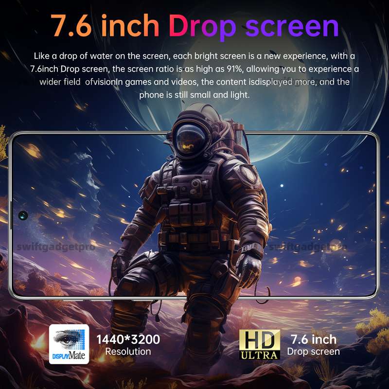 Spark20 Pro Smartphone - Large Screen (7.6 inches), High Storage Capacity (Android OS, 1TB)
