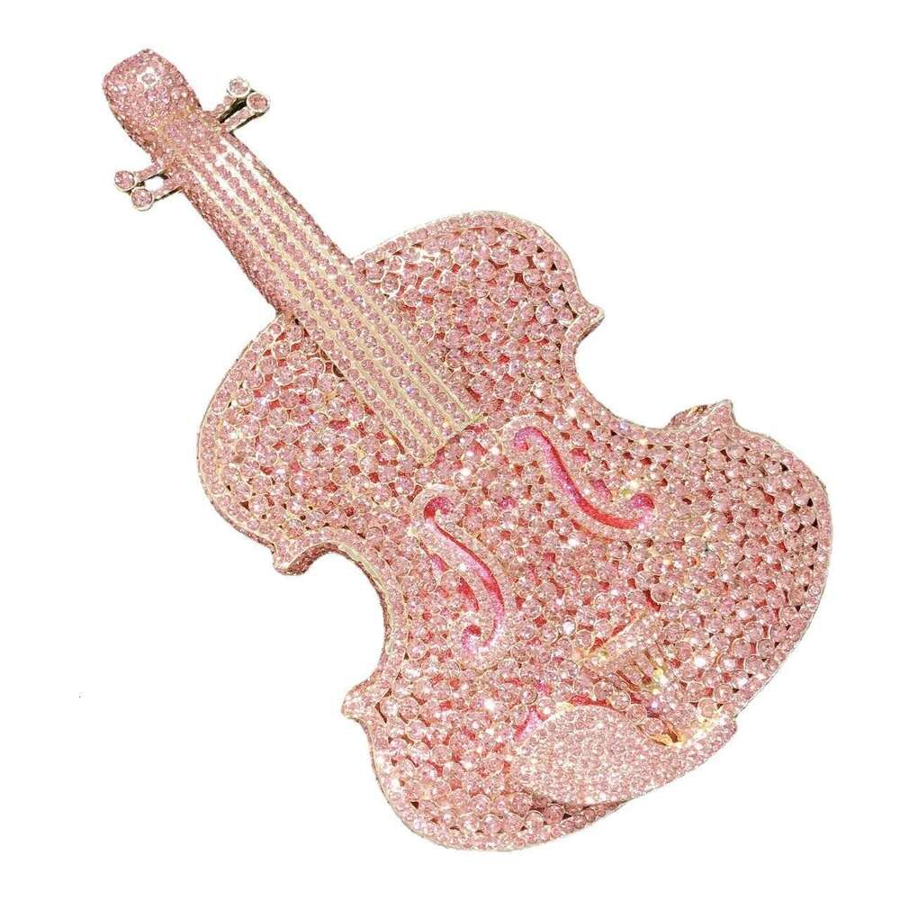 Designer Bag 2025 New Design Violin Dia Deluxe Rhinestone Clutch Birthday Party Dinner Bag Luxury Bag