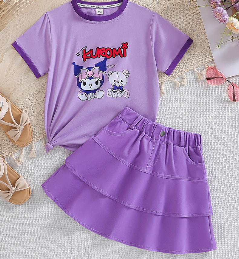 DISNEY Frozen Elsa princess baby designer clothes kids clothes Girls' summer outfit short-sleeved shorts set for children.