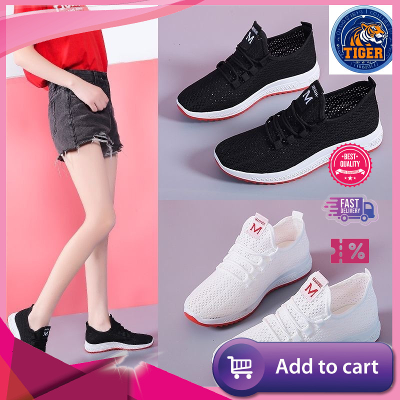 Ddmytiger Mesh For Women Breathable Sports Summer High Rise S Shoes New Student Versatile White Casual Outdoor Shoes