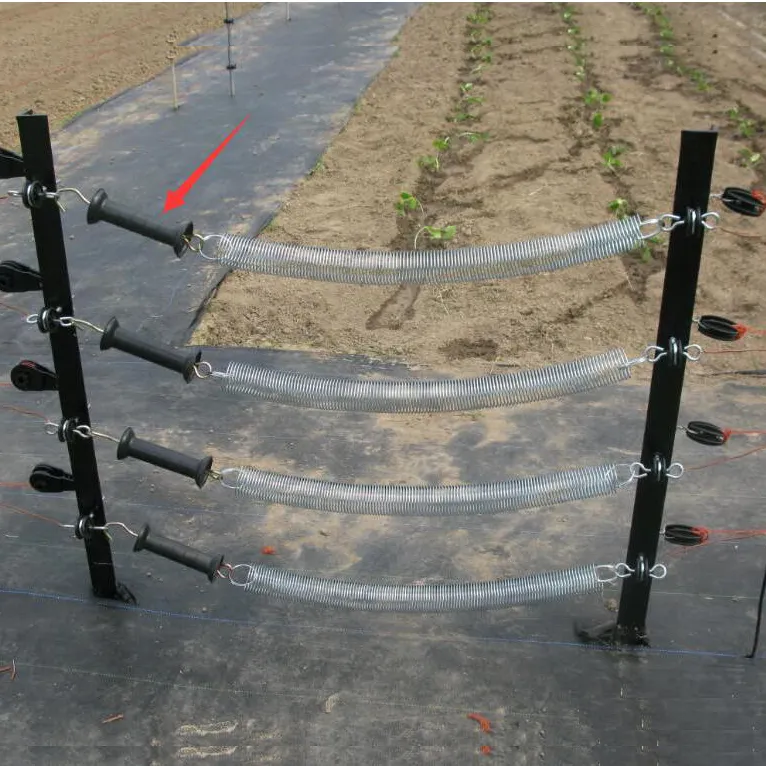 Electric Fence Spring Handle Insulators Ranch Fence Accessories Simple Tension Gate Handle with Spring for Electric Fence