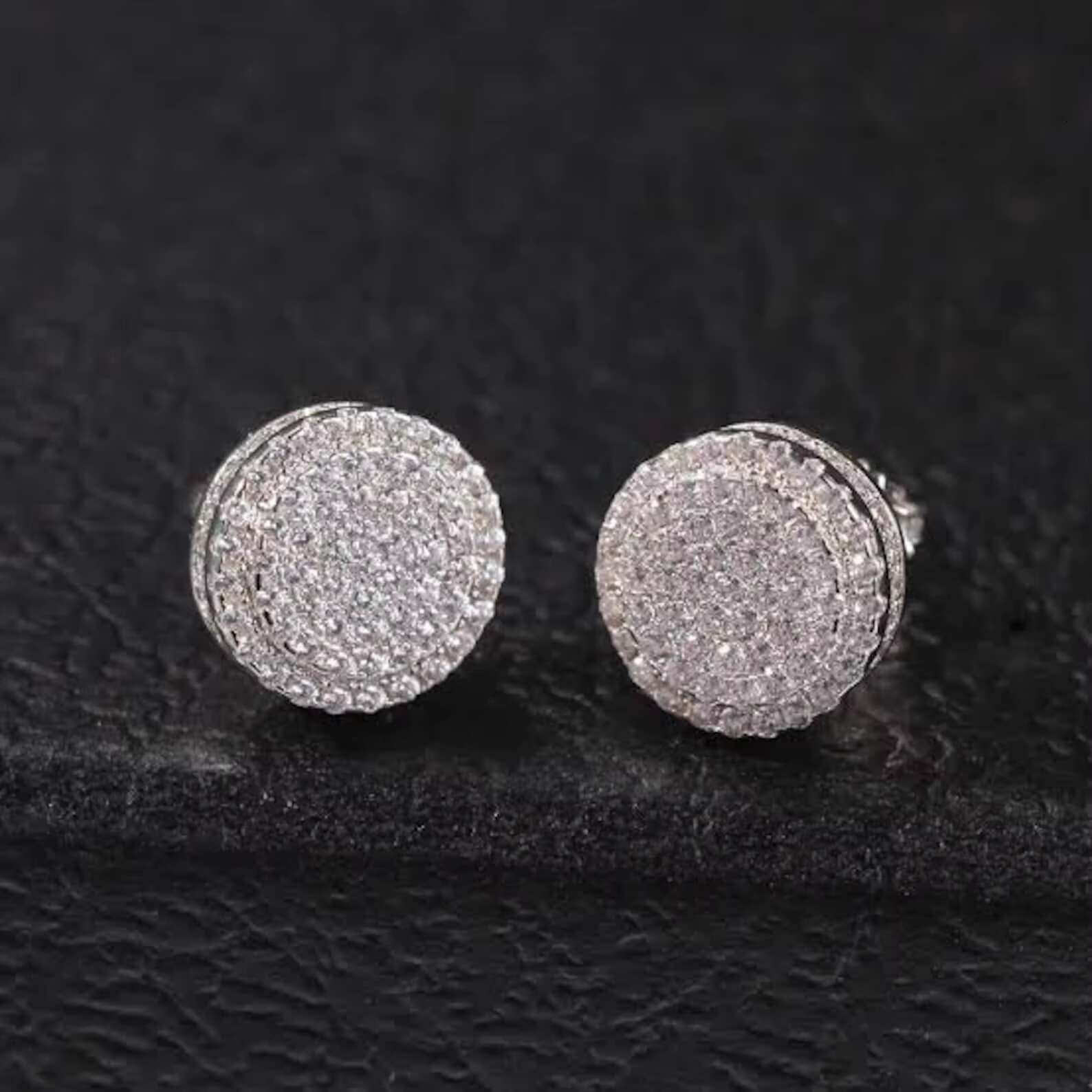 2024 Hip Hop Earrings Diamond Huggie Hoop Jewelry Lab Created Diamond 10K 14K 18K Gold Earrings Lab Grown Diamond Stud Earrings