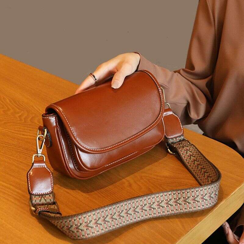 Cowhide leather 2025 popular new fashion small square bag, single shoulder crossbody bag for women