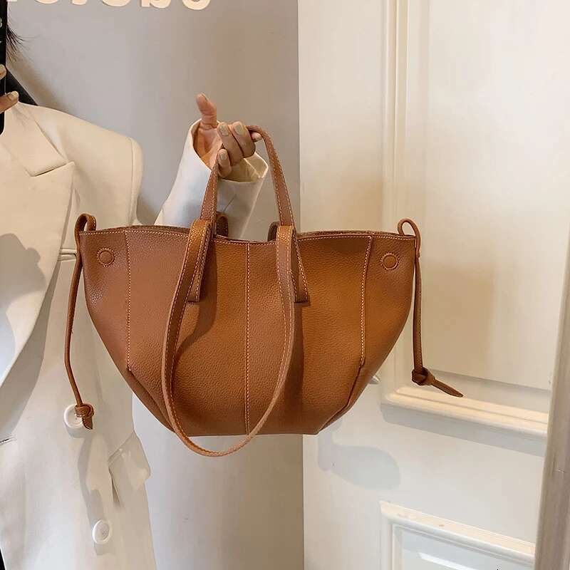 Vintage Women Shoulder Bag PU Leather Handbag Chic Tote Underarm Leisure Women's Grocery Bags Clutch Designer Bolsa