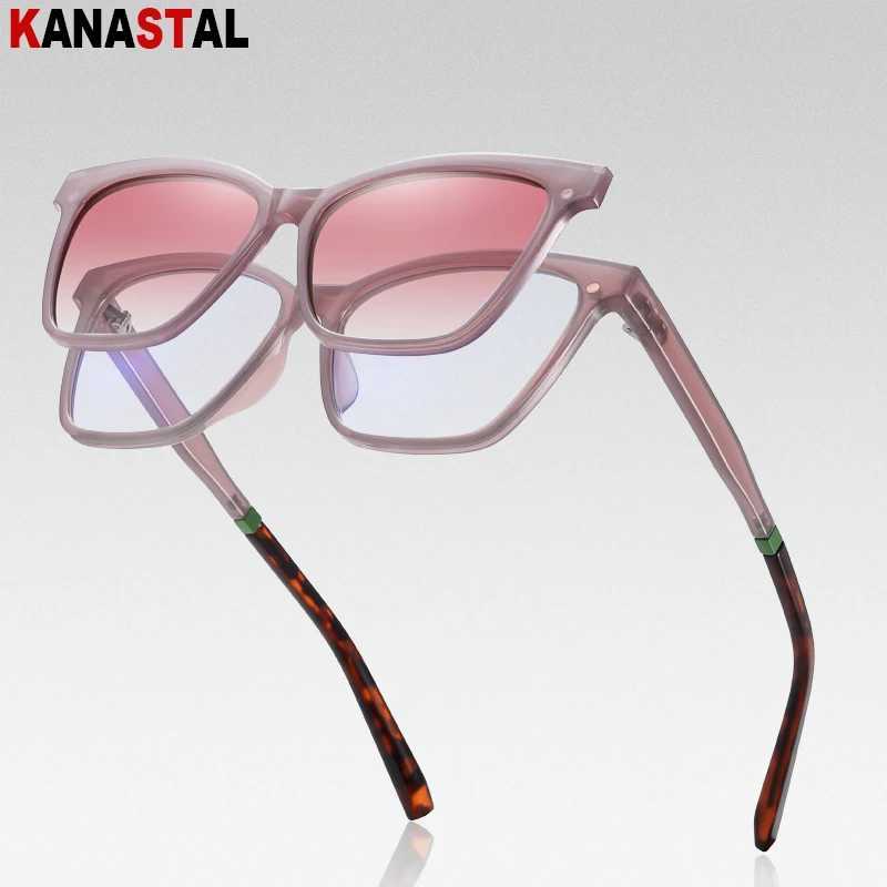 Women Optic Reading Glasses Prescription Lenses Myopia Eyewear Blue Light Blocking Goggles TR90 Eyeglasses Frame Sunglasses Clip W250513