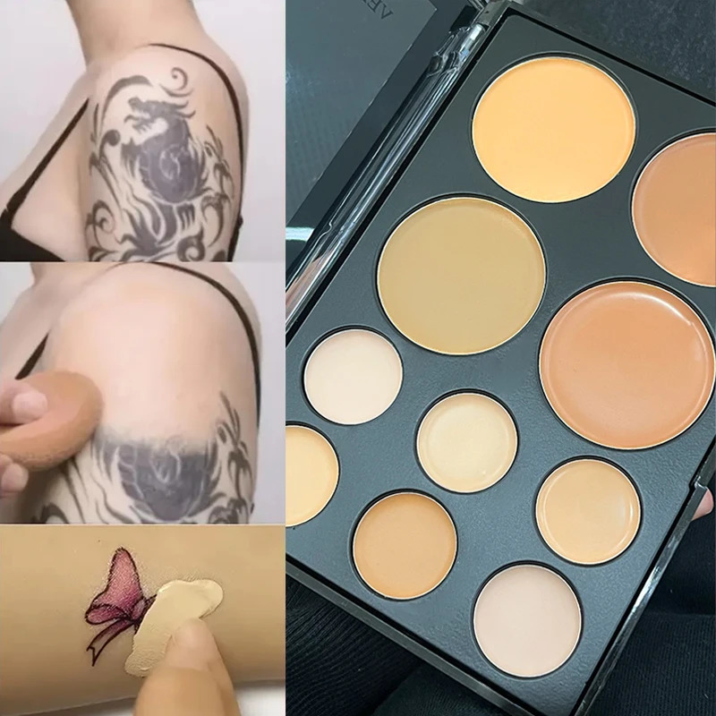 10 Colors Concealer Palette Eyeshadow Base Palette Matte Contour Dark Circles Tattoo Contour Covering Concealer Cream Lasting 250512