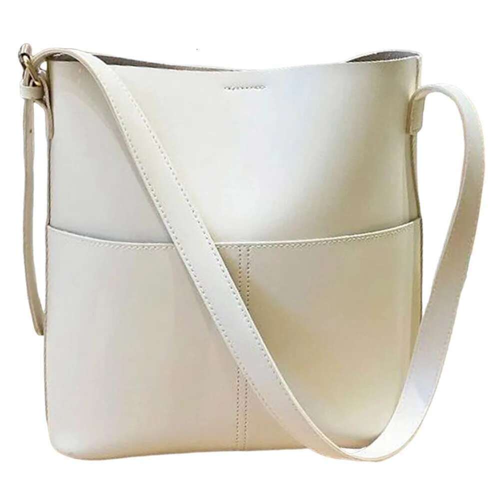 Women Leather Bucket Multi Pocket PU Crossbody Versatile Shoulder Tote Satchel Hobo Outdoor Travel Bag