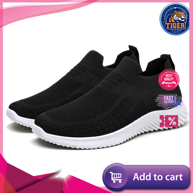 Ddmytiger Men S With One Foot Lazy Student Fly Woven Mesh Surface Shallow Mouth Sports Shoes Breathable Lightweight Running Casual Trendy Outdoor Shoe