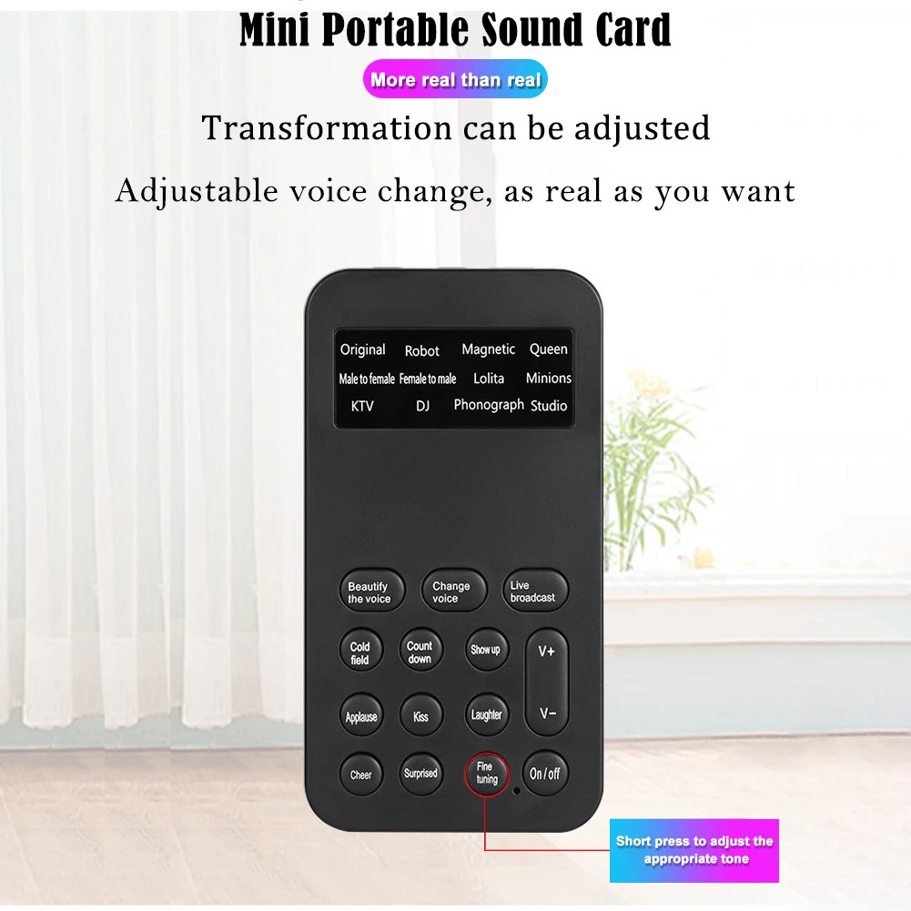 S9 Changer 12 Changing Modulator With Adjustable Voice Functions Phone Computer Sound Card Mic Tool, Easy To Use