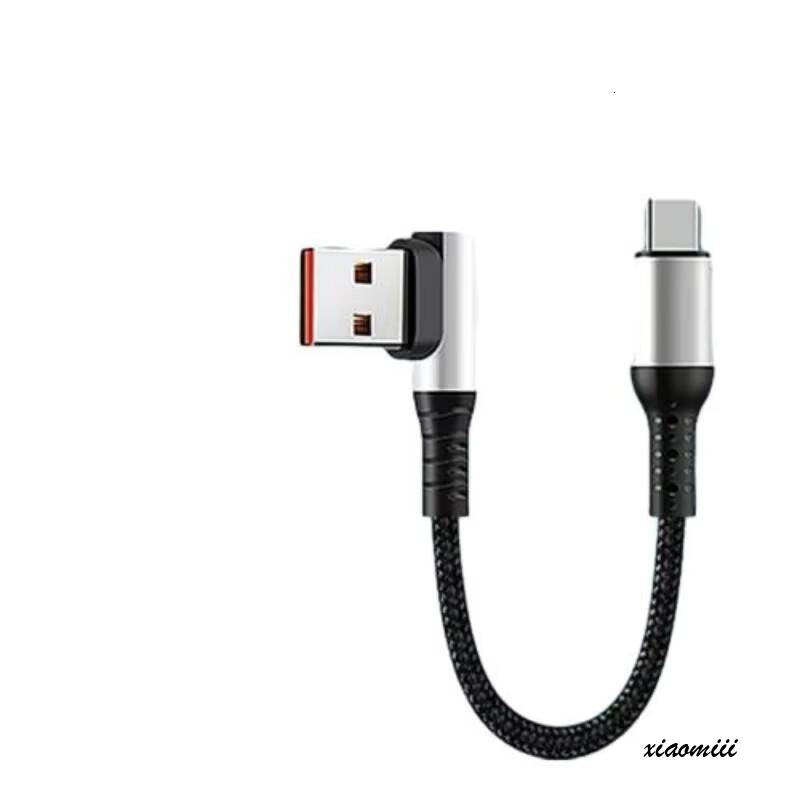 90 to USB-C Fast 1-Foot (12 Inch) PD 65W Right Angle Wire Short Charging Cable for Gaming and Mobile Power
