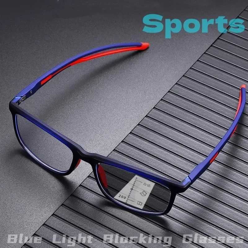 TR90 Sports Smart Photochromic Reading Glasses for Women Men Finished Progressive Multifocal Presbyopia Eyeglasses with Diopter W250513