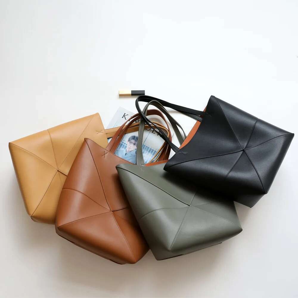 Designer bag231 UBELLIN Dia Foldable Bucket Lady Design Thread Shoulder Large Capacity Leather Tote Bag Women Commuting Bags