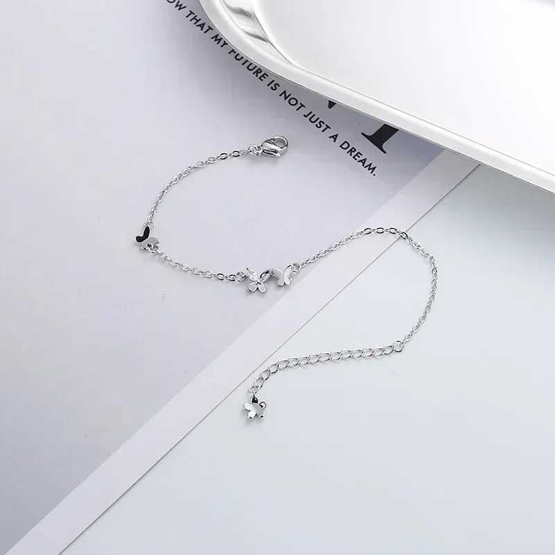 925 Sterling Silver Diamond-Studded Butterfly Bracelet Womens Fashion Jewelry Temperament Flower Adjustable Bracelet XJ250707