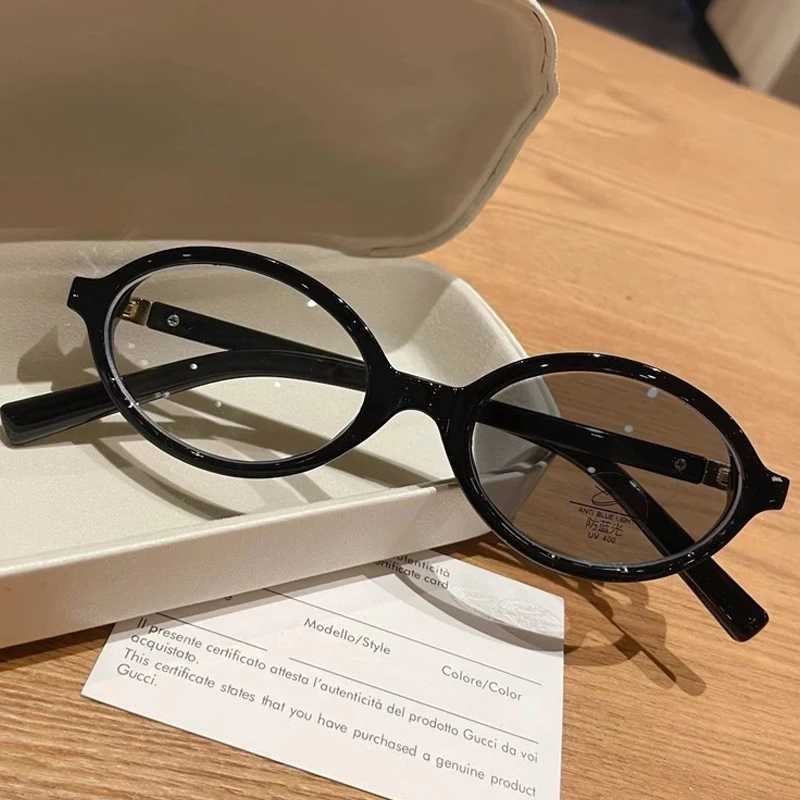 Finished Photochromic Sunglasses with Diopter Fashion Trend Women Men Oval Frame Myopia Glasses Optical Prescription Eyeglasses W250513