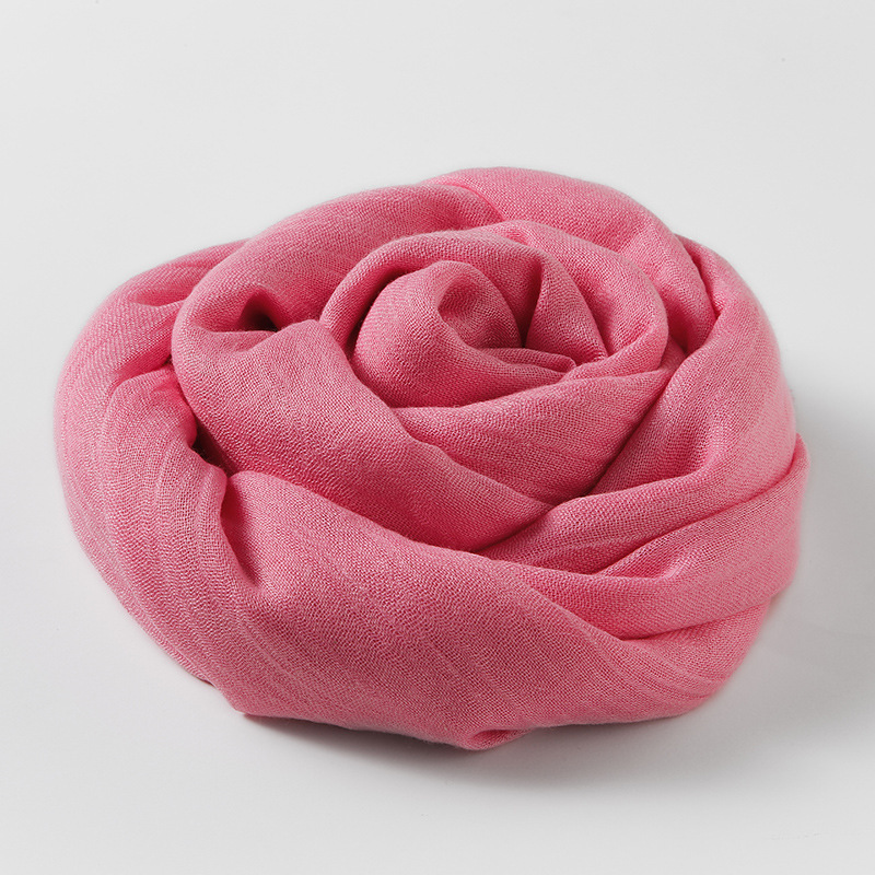 K703 Pure color cotton linen silk summer 2024 new beach sunscreen shawl scarf female factory wholesale