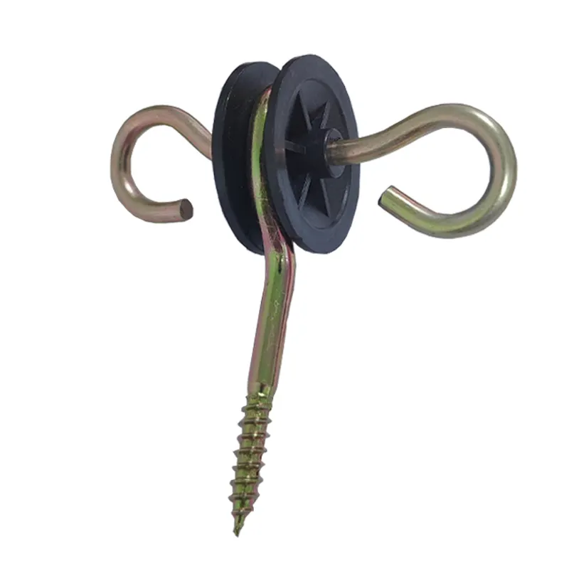 20pcs Farm Electric Fence Gate Handle Anchors, Wood Post Screw-in Insulator, Wire Insulators, Fence Ring Post Wood Post Insulator