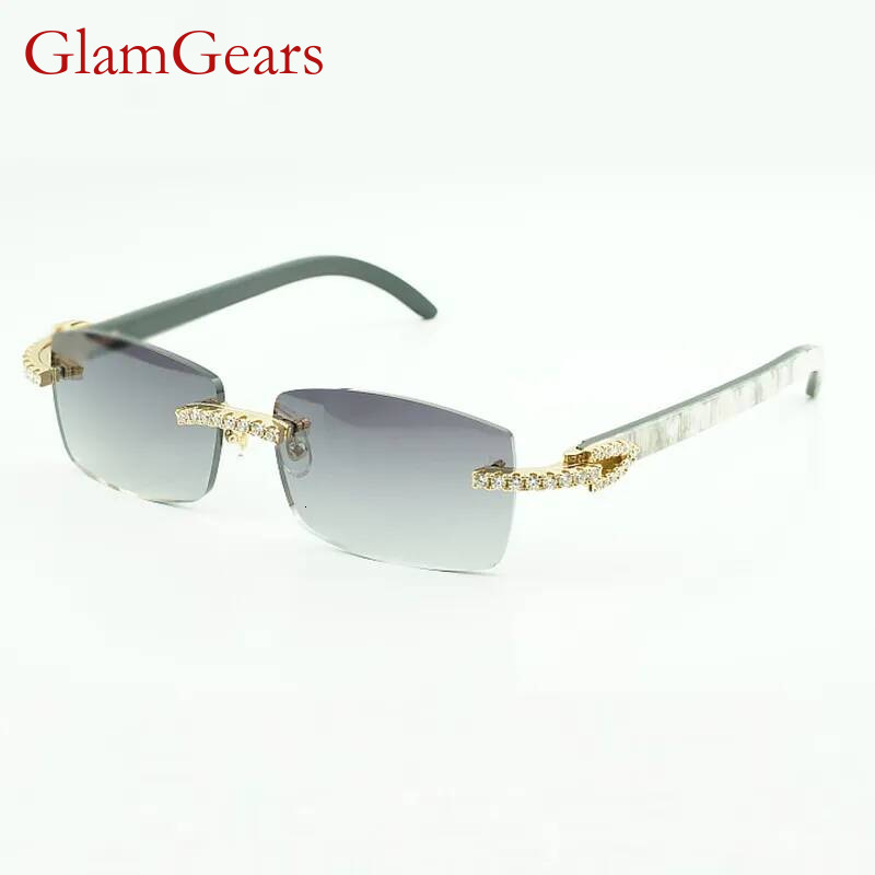 New moissanite dia buffs male and female mixed buffalo horn sunglasses 3524012 size: 56-18-140mm