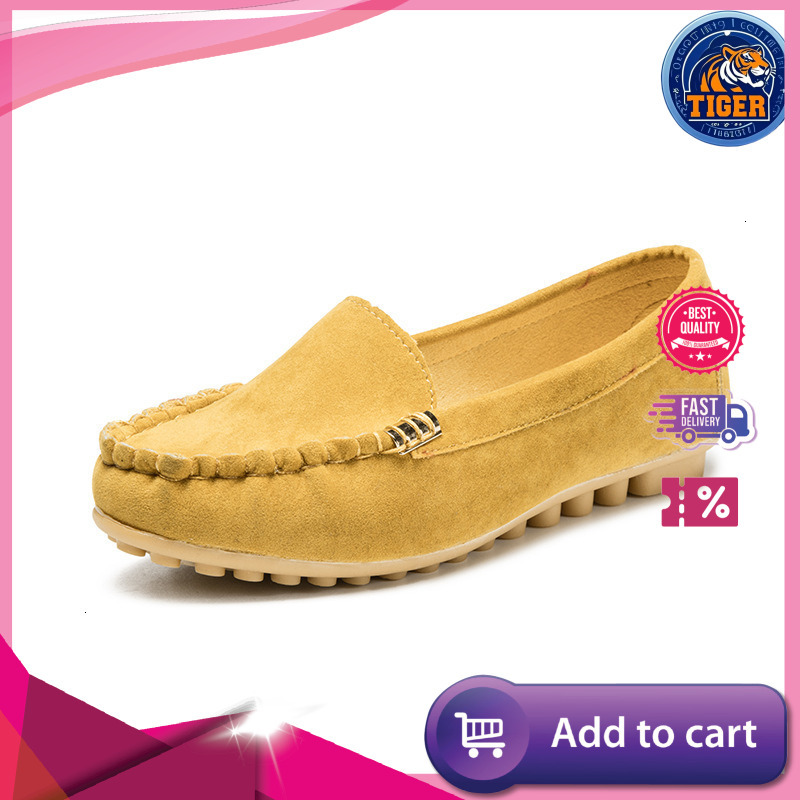 Ddmytiger Autumn Shallow Mouth Bean Flat Single One Foot Lazy Large Women S Shoes Outdoor Shoes