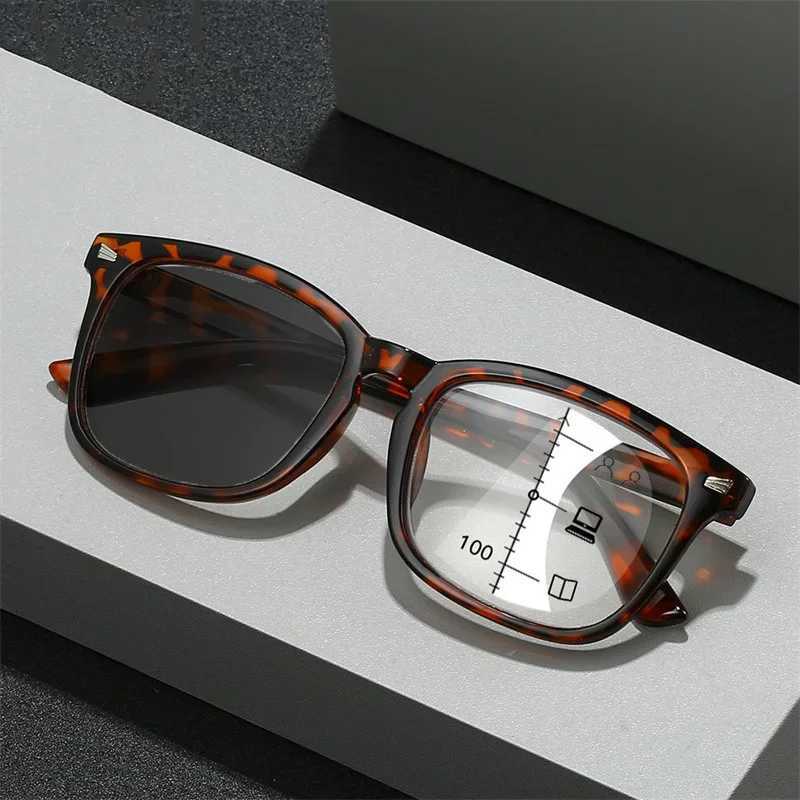 Intelligent Color Changing Near Far Sight Glasses High Definition Eye Protection Photochromic Goggle Uinsex Multifocal Eyeglasses W250513