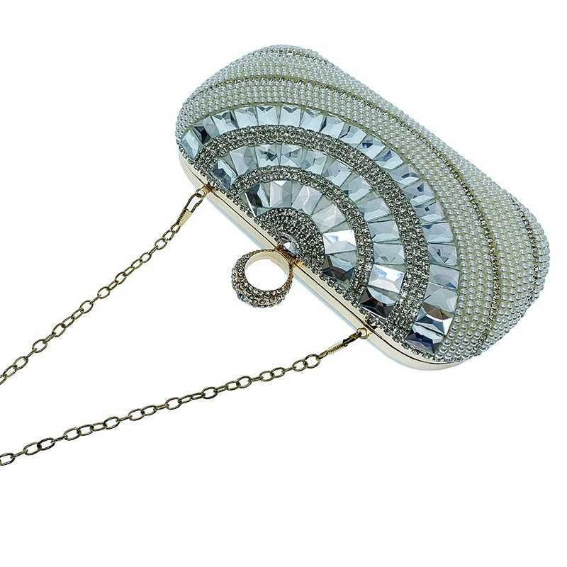 Jingcross New Pearl Bag Water Drop Banquet Bag Dress Garden Versatile Handheld Cross Shoulder Single Shoulder Women's Bag