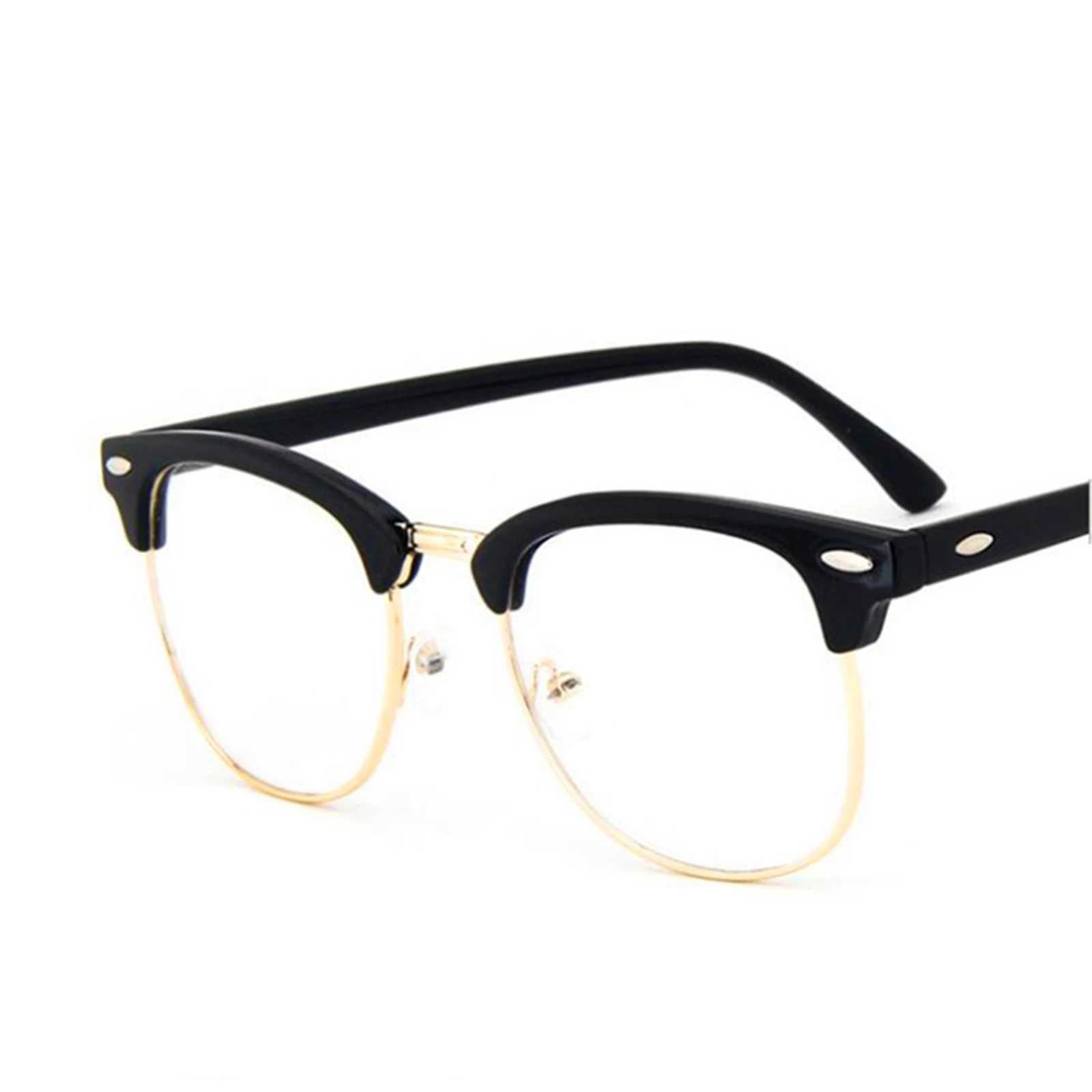 Anti-radiation Optical Eyeglasses Stylish Computer Glasses Classic Browline Frame Retro Glasses Anti-blue Light Unisex W250513