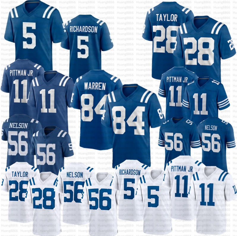 Tyler Warren Anthony Richardson Football Jersey Jonathan Taylor Michael Pittman Jr Quenton Nelson Jerseys