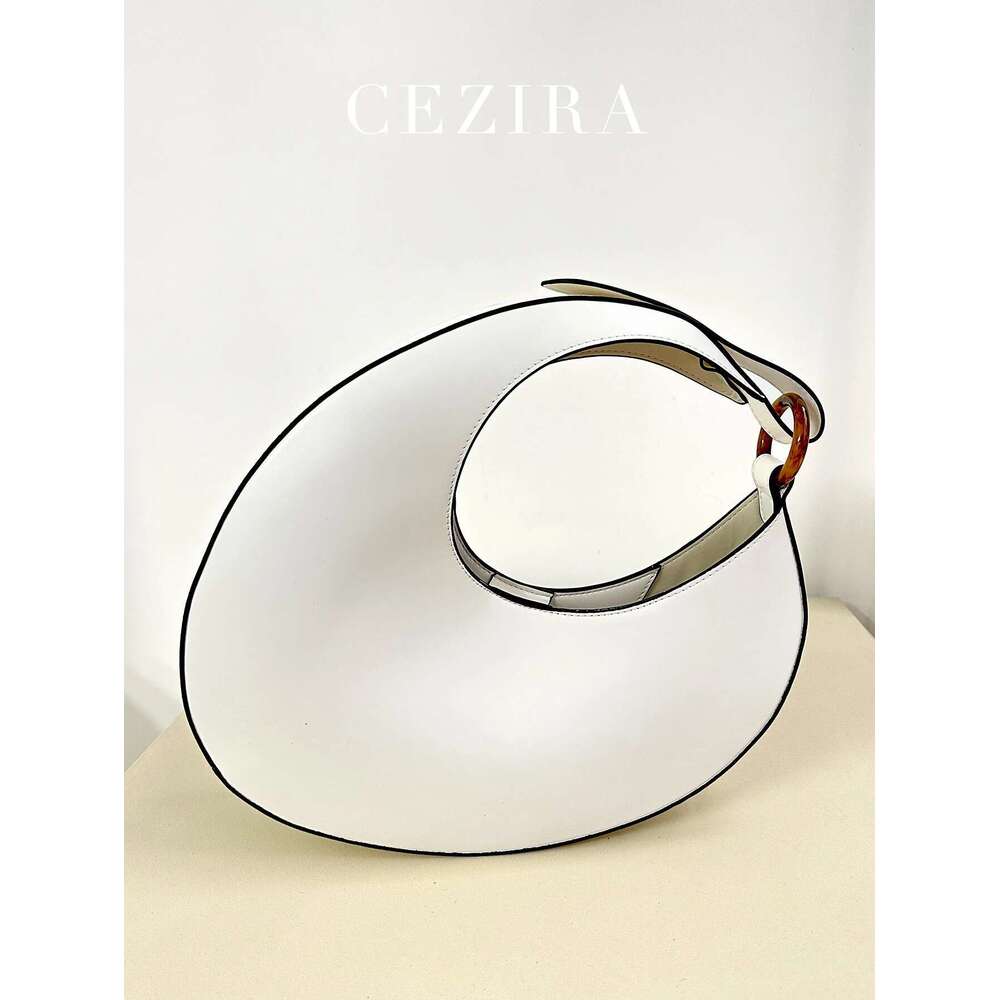CR Niche Women Handbag Top-Handle Single Strap Shoulder Hobo Bag Irregular Shape Fashion Chic Underarm Purse