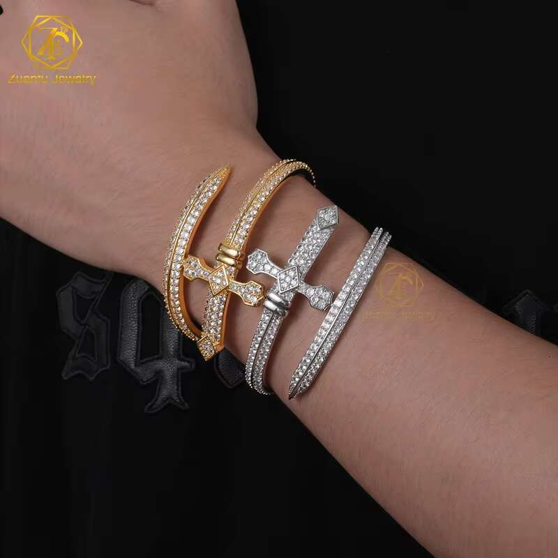 Luxury 925 Silver Hip Hop Bracelet for Men Women 6MM-12MM Iced out D VVS Moissanite Diamond Bangle Necklaces Product Category