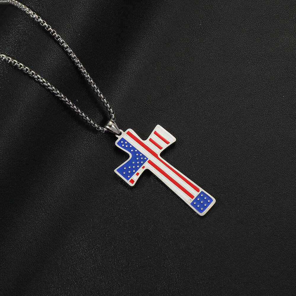 New American - Inspired Stainless Steel Necklace Sets for Men and Women for Independence Day and Weddings