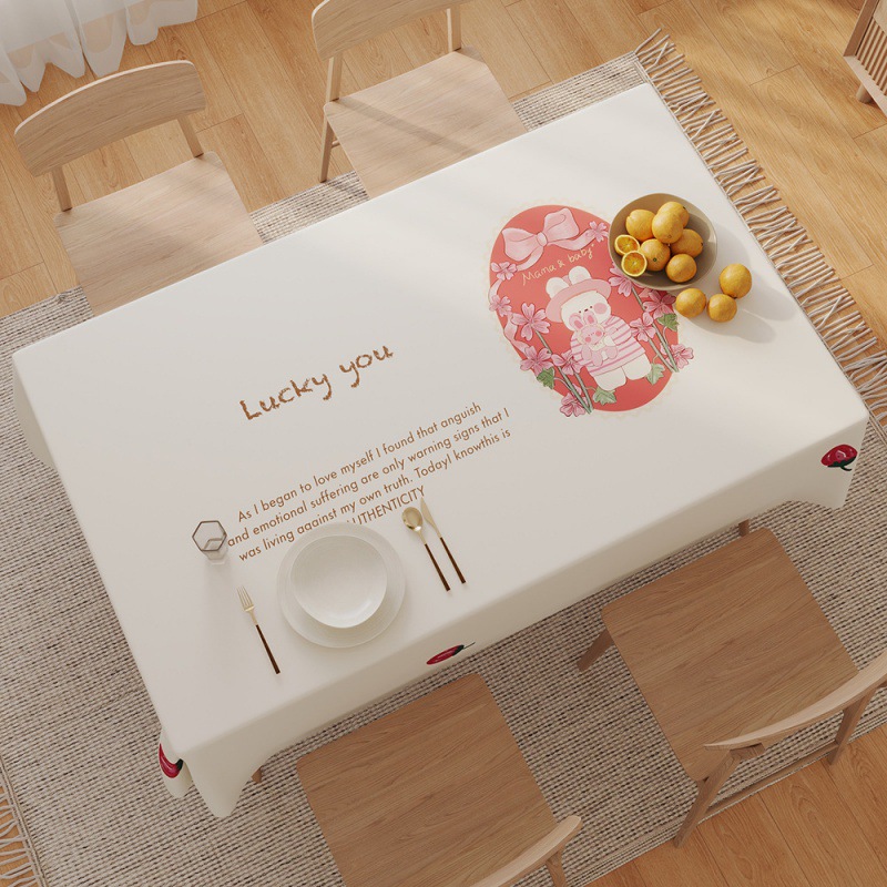A898 tablecloth waterproof and oil-proof washable rectangular tablecloth coffee table mat tablecloth light luxury