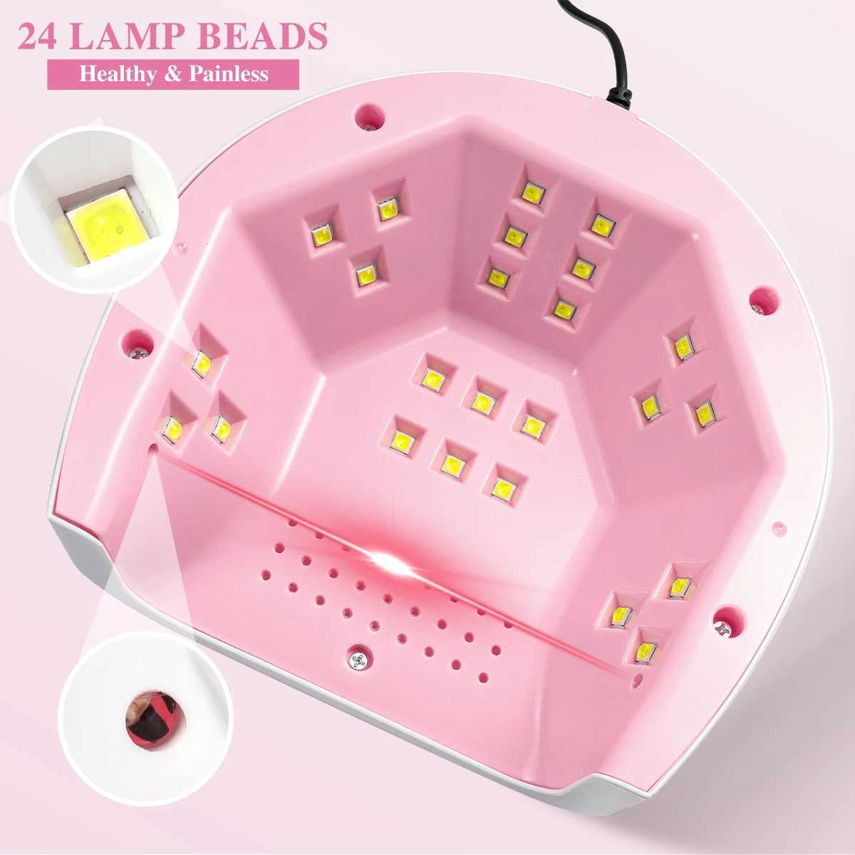 UV LED Nail Lamp Professional Nail Gel Curing Nail Lamp Diamond Design Dryer With Timer Sensor for Quick Drying Nail Tools W250513