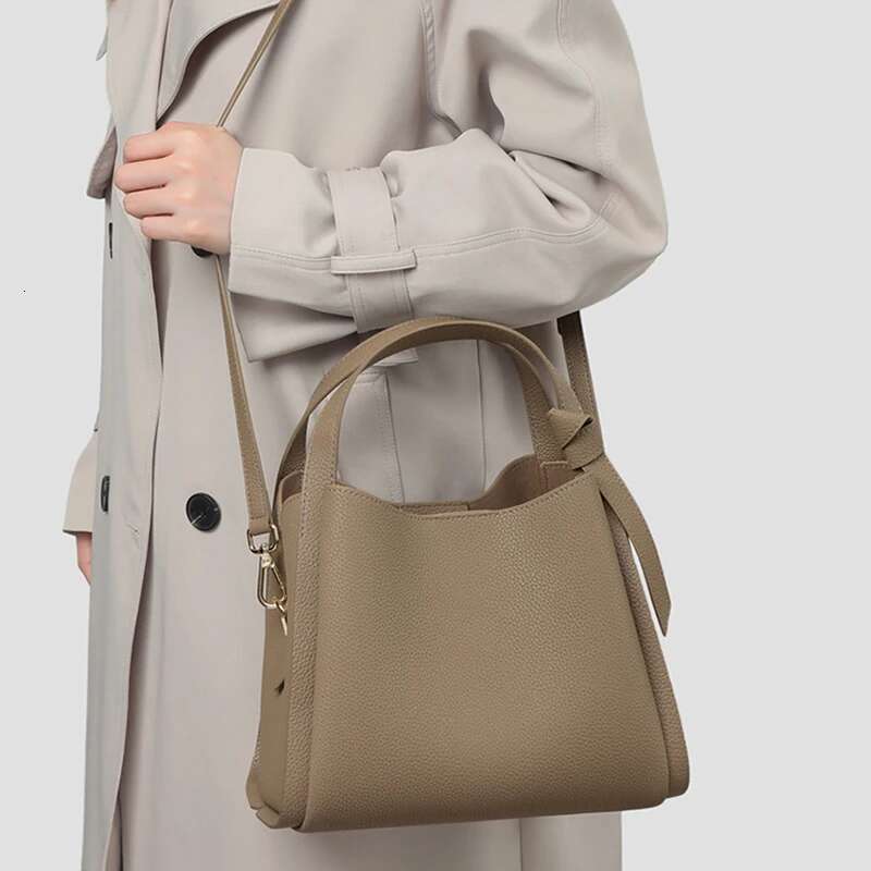 2024 Versatile Bucket Shoulder Designer PU Leather Messenger Crossbody Bags Ladies Casual Satchel Handbags For Women