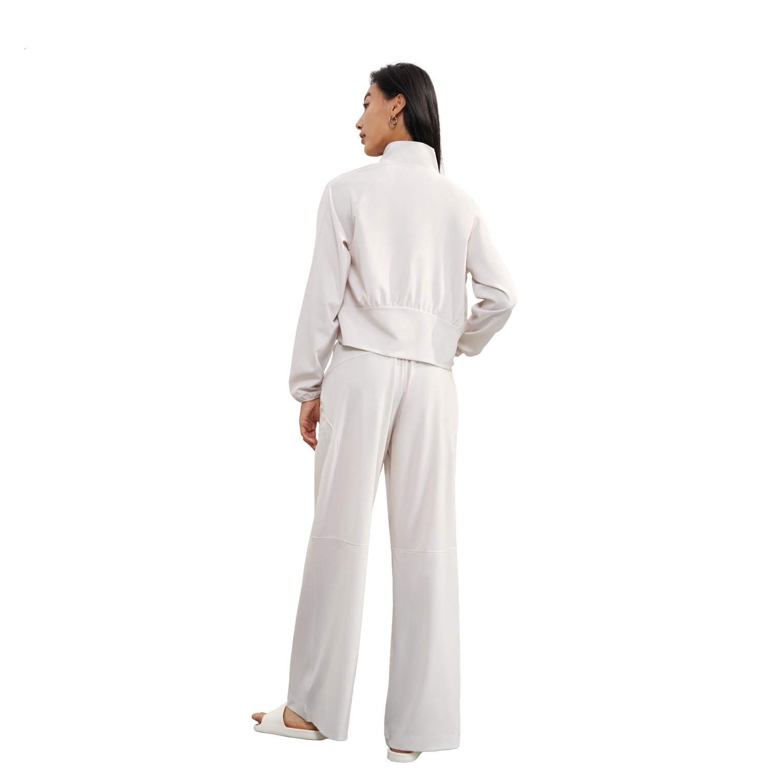 Yoga long sleeved womens jacket windproof running jacket gym push up fitness tight top quick drying breathable sports jacket women 241018