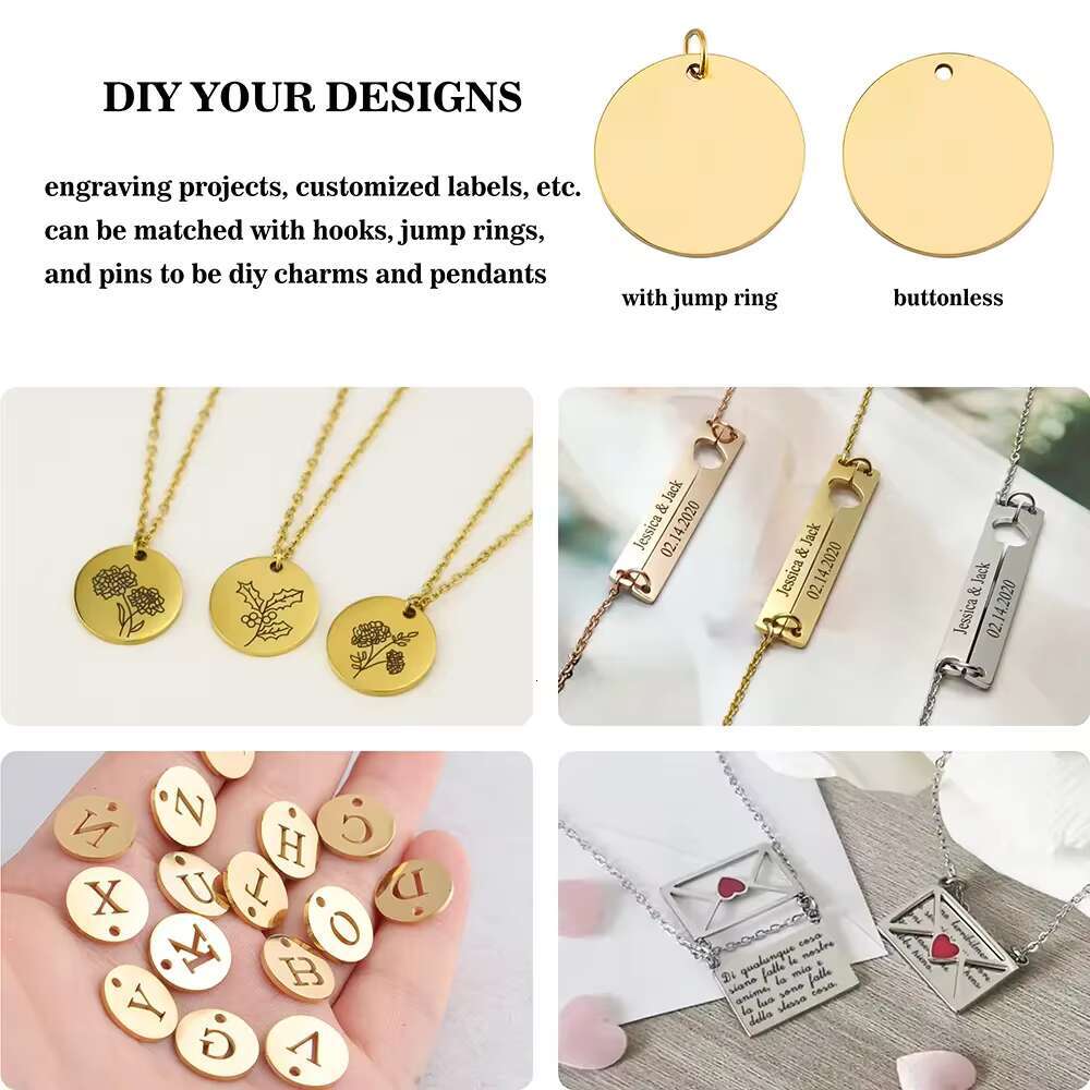 2025 New Simple and Fashionable Women's Jewelry Geometric Round Pendant Gold Plated Stainless Steel Layered Necklace